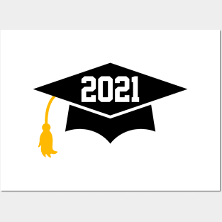 Senior 2021 - Graduation Cap Design T-Shirt Posters and Art